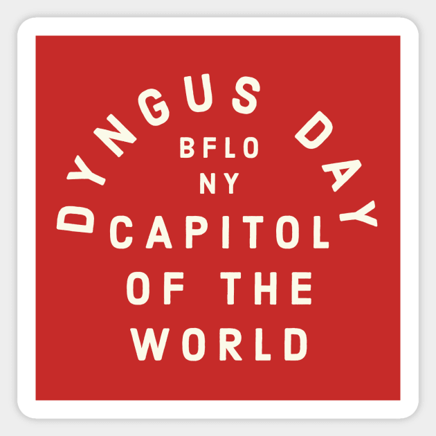 Dyngus Day Capitol of the World Buffalo NY Polish Vintage Sticker by PodDesignShop